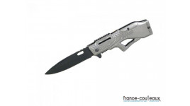 Couteau carabine fusil gris a ouverture assistée