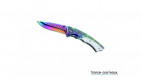 Couteau pliant inox acrylique flamenco Arc en ciel - 12cm