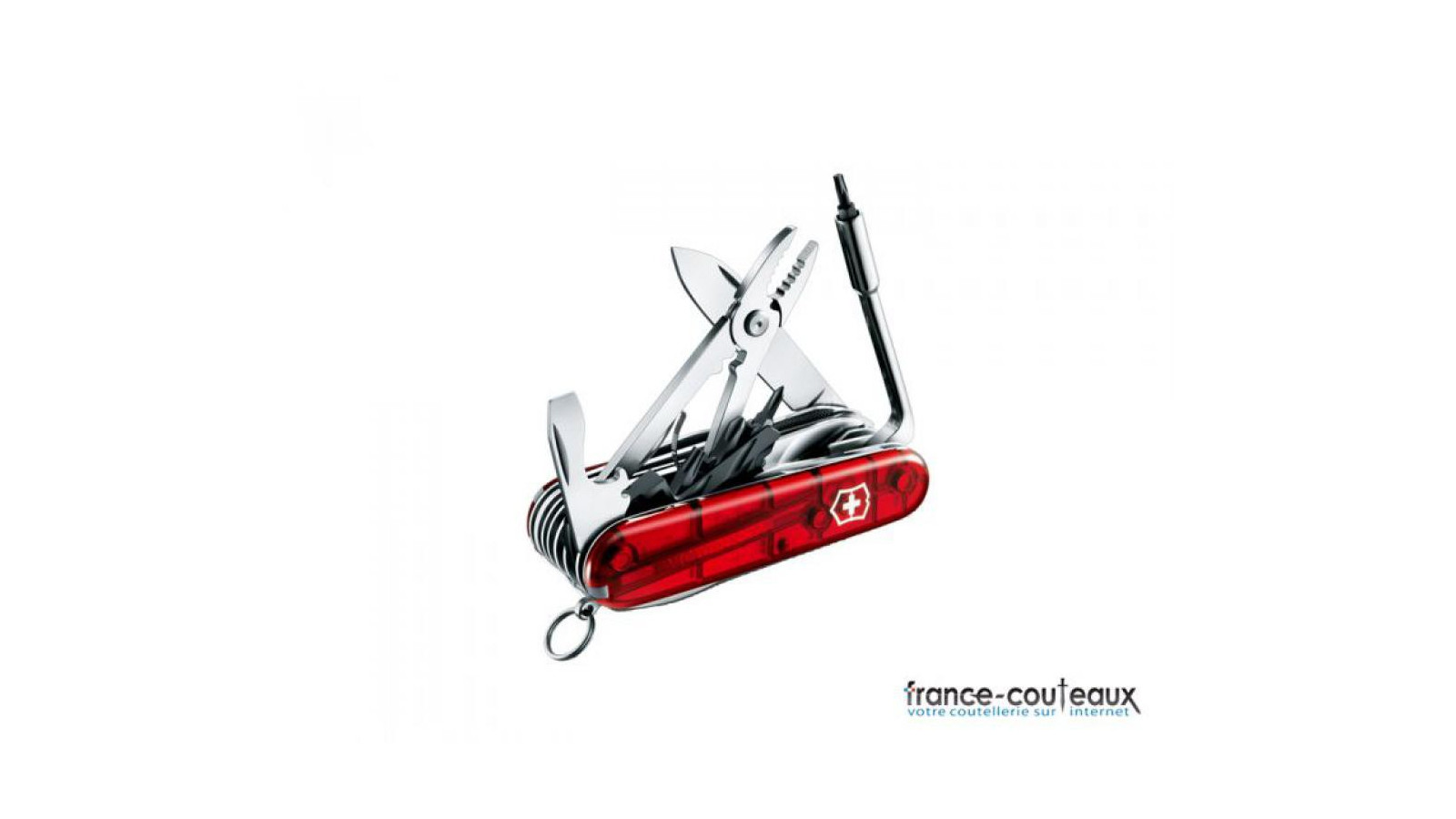 Couteau Suisse Victorinox - Cyber 41 outils - rouge transparent