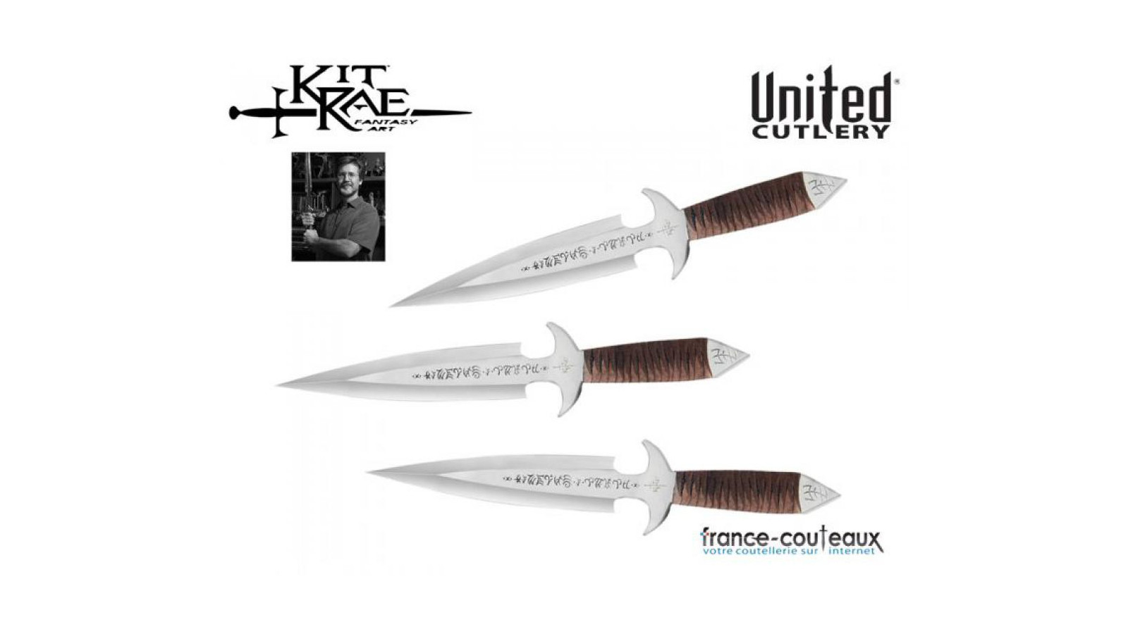 Set de 3 couteaux de lancer Kit Rae - Black Jet