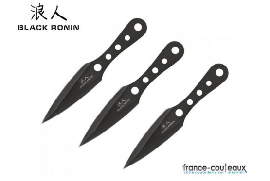 Ensemble de trois couteaux de lancer Black Ronin
