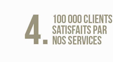 100 000 clients satisfaits par nos services